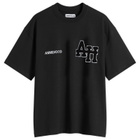 ANNIE HOOD Men's College T-Shirt in Black/Black