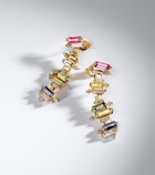 Suzanne Kalan 18kt gold drop earrings with sapphires and diamonds