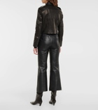 Khaite Cordelia leather crop jacket