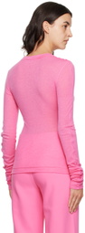 Birrot Pink Crewneck Long Sleeve T-Shirt