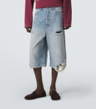 Acne Studios Distressed denim Bermuda shorts