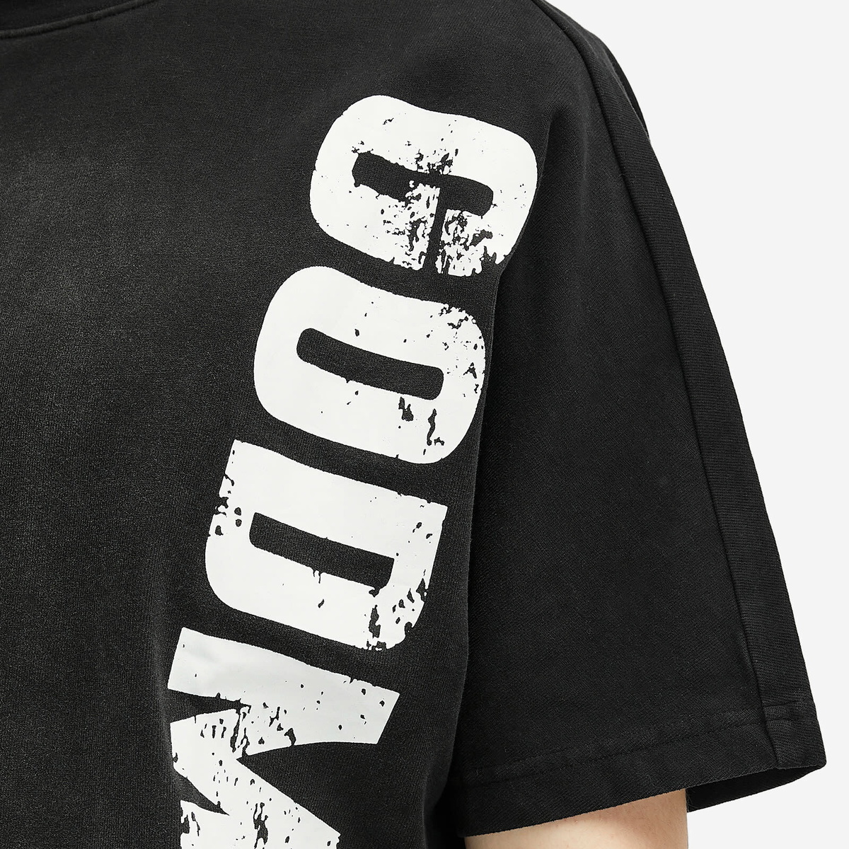 God Made Men's Side Logo T-Shirt in Black