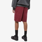 Air Jordan Men's Wordmark Fleece Short in Cherrywood Red/Sail