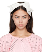 Ashley Williams White Bow Headband
