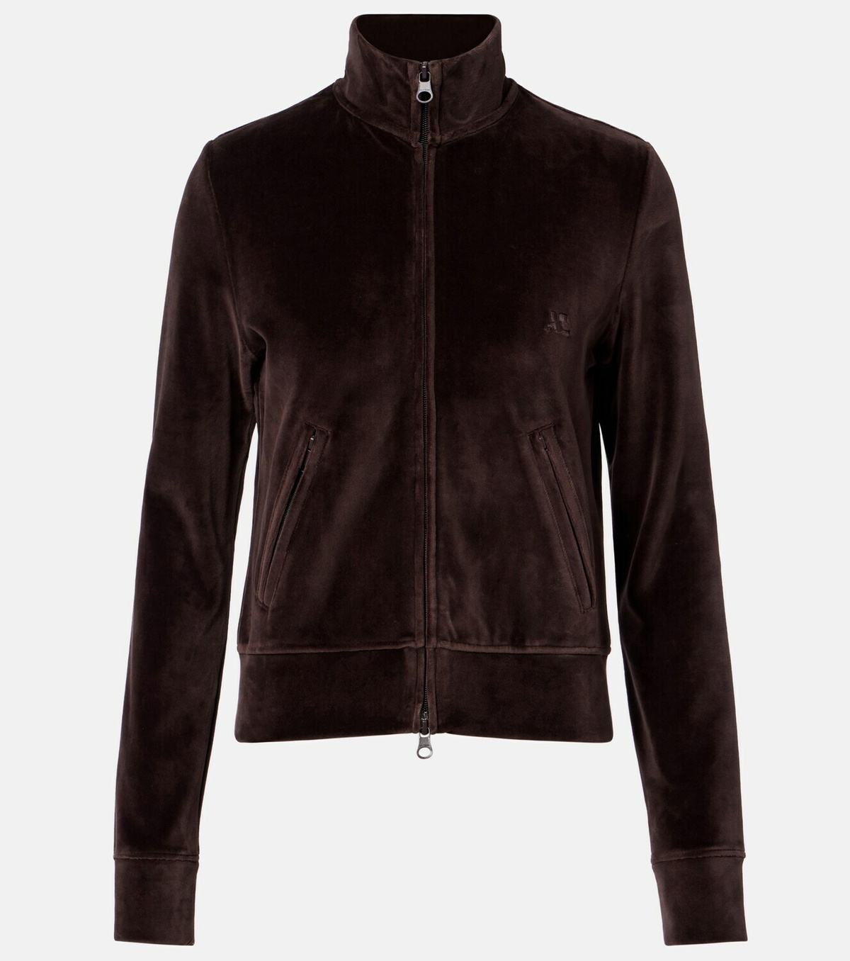 Courrèges Cotton-blend velvet track jacket
