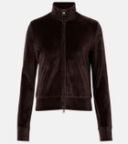 Courrèges Cotton-blend velvet track jacket