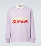 JW Anderson Embroidered cotton jersey polo shirt