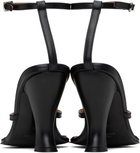 Pushbutton Black Pointy Heels