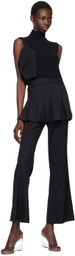 Rokh Black Pleated Mini Skirt Trousers