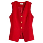 RIXO Women's Ingrida Tailored Vest Top in Red