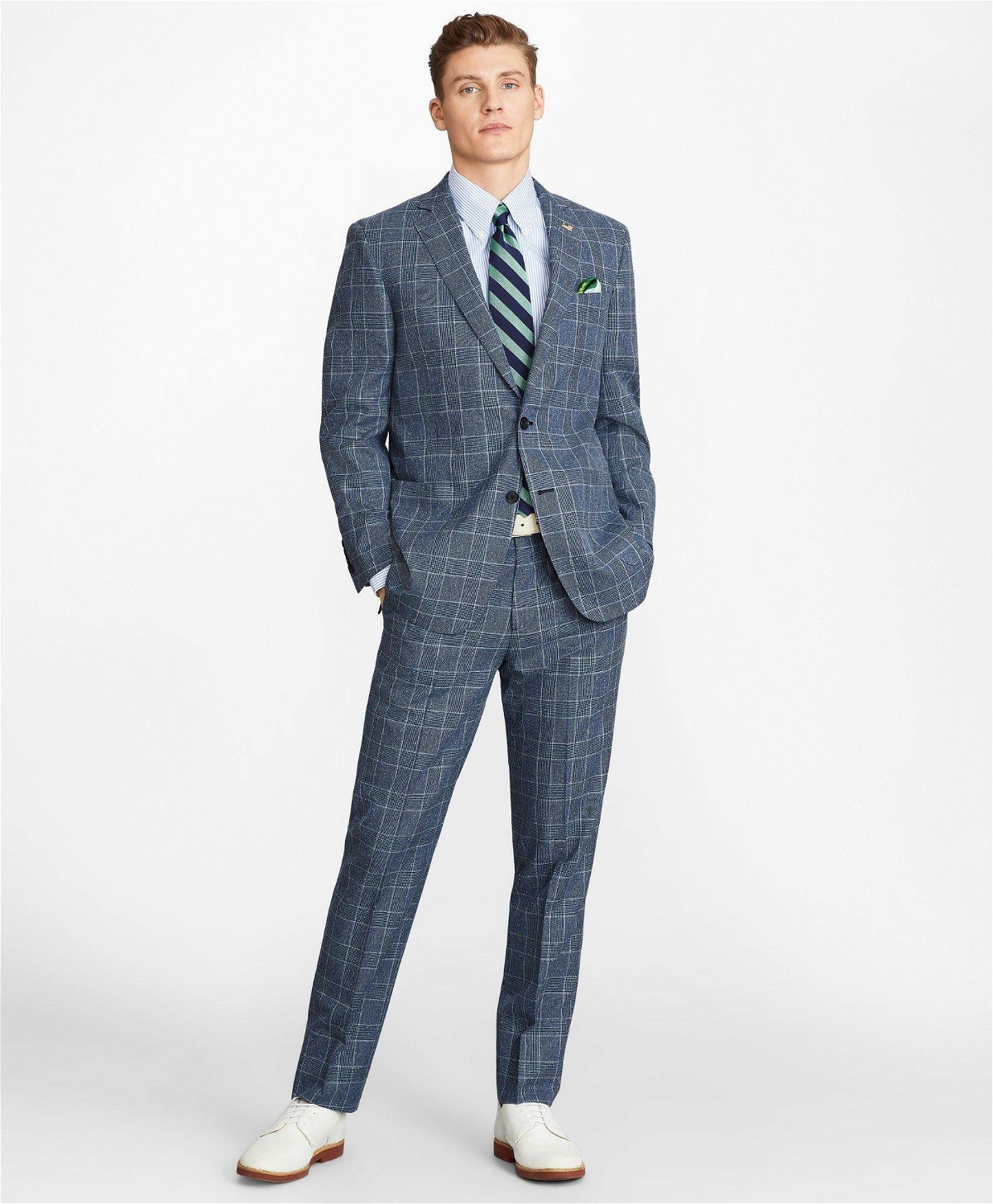 Brooks Brothers Men's Milano-Fit Wool Suit Pants