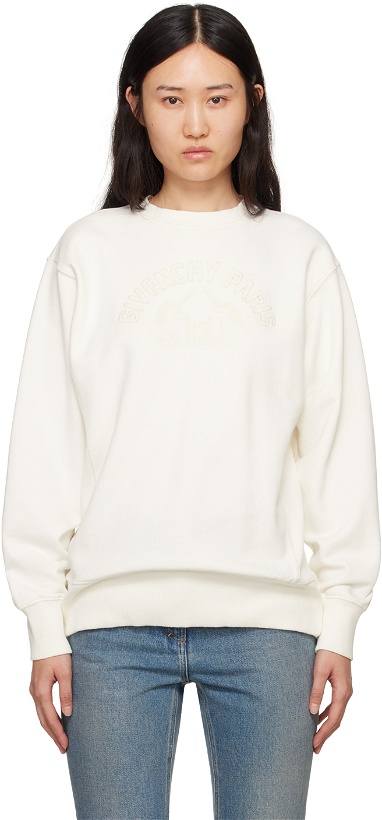 Photo: Givenchy Off-White Embroidered Sweatshirt