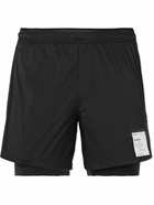 Satisfy - Straight-Leg Layered TechSilk™ Shell and Justice™ Shorts - Black