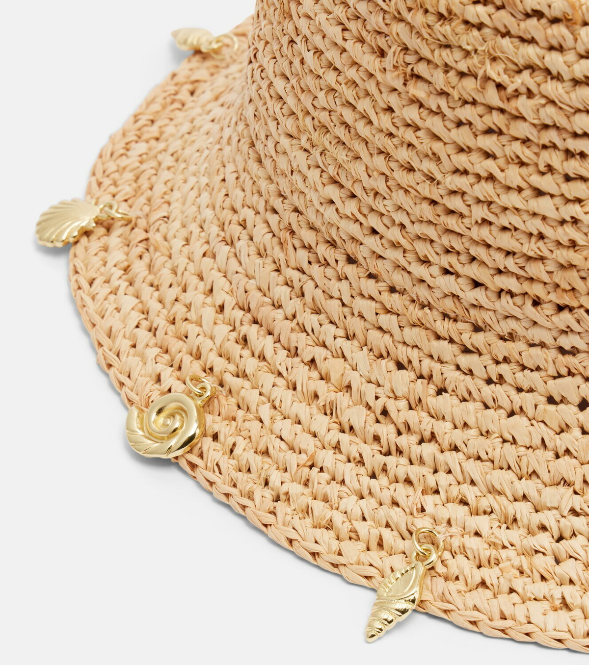 Oséree Embellished raffia bucket hat