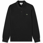 Lacoste Men's Long Sleeve Classic Polo Shirt in Black