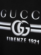 GUCCI Logo Light Felted Cotton Sweatshirt