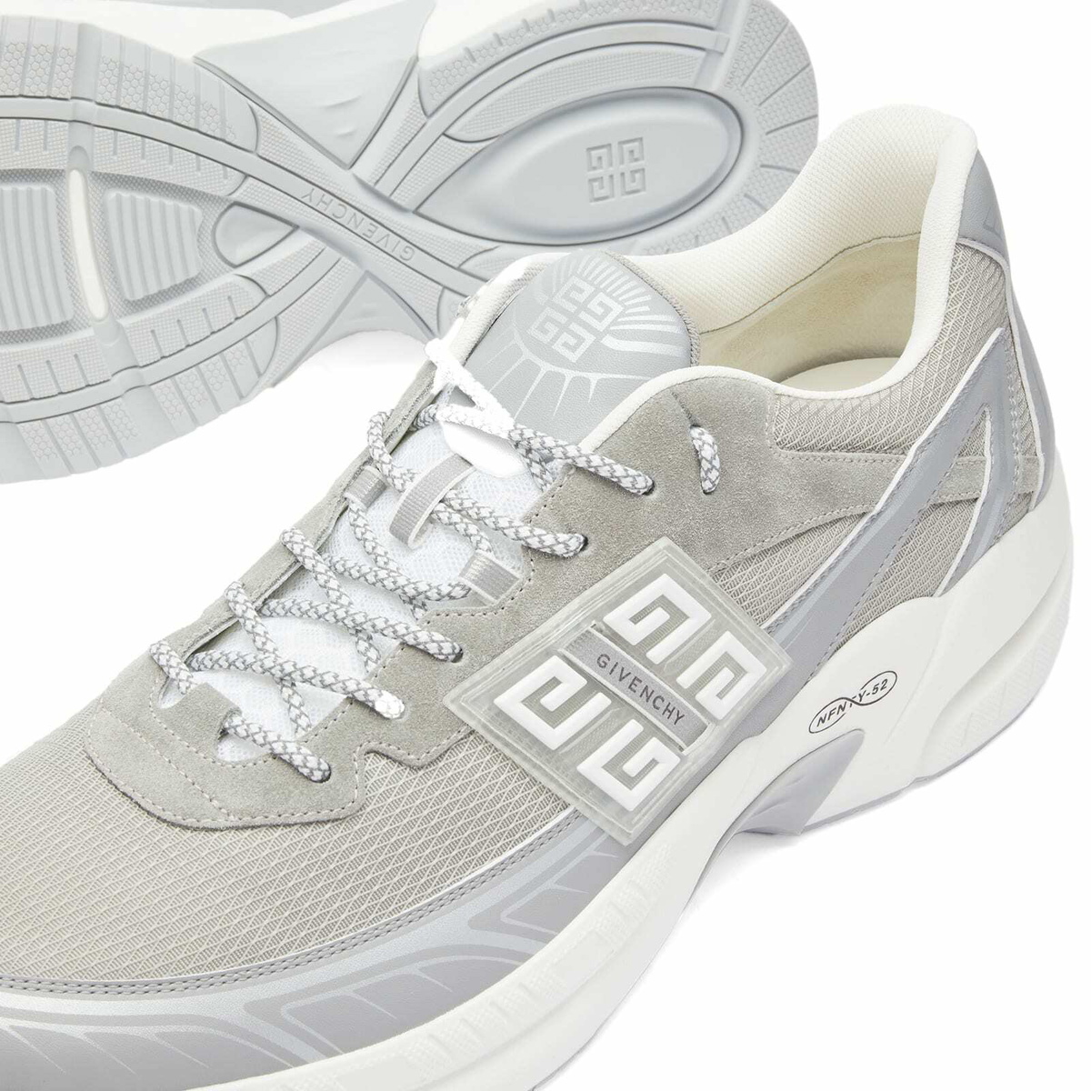 Givenchy Men's NFNTY-52 Runner Sneakers in Light Grey Givenchy