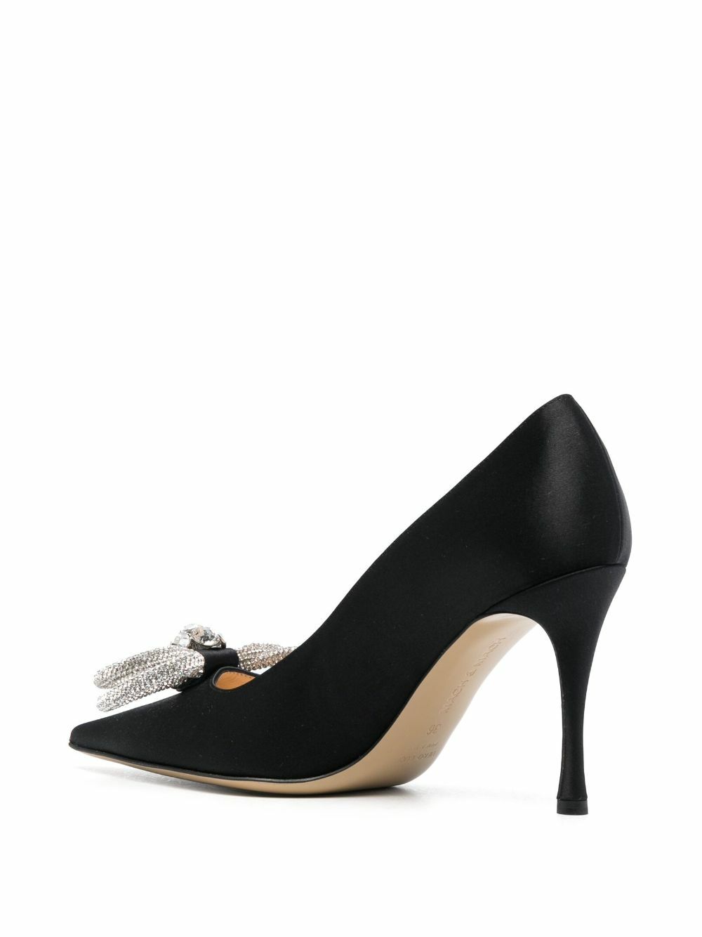 MACH & MACH Black Silk High Heel Pumps
