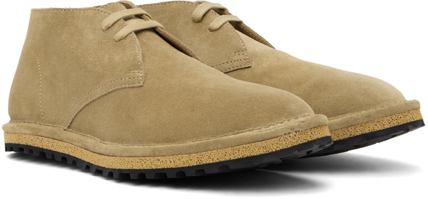 Dries Van Noten Beige Suede Desert Boots