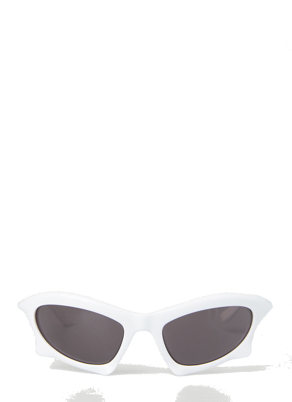 Photo: Bat Rectangle Sunglasses in White
