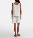 Prada Oversized linen Bermuda shorts