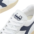 Diadora Men's Basket Low  Sneakers in White/Blue Denim
