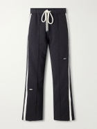 NAHMIAS - Repaired Wide-Leg Cotton-Jersey Drawstring Sweatpants - Black