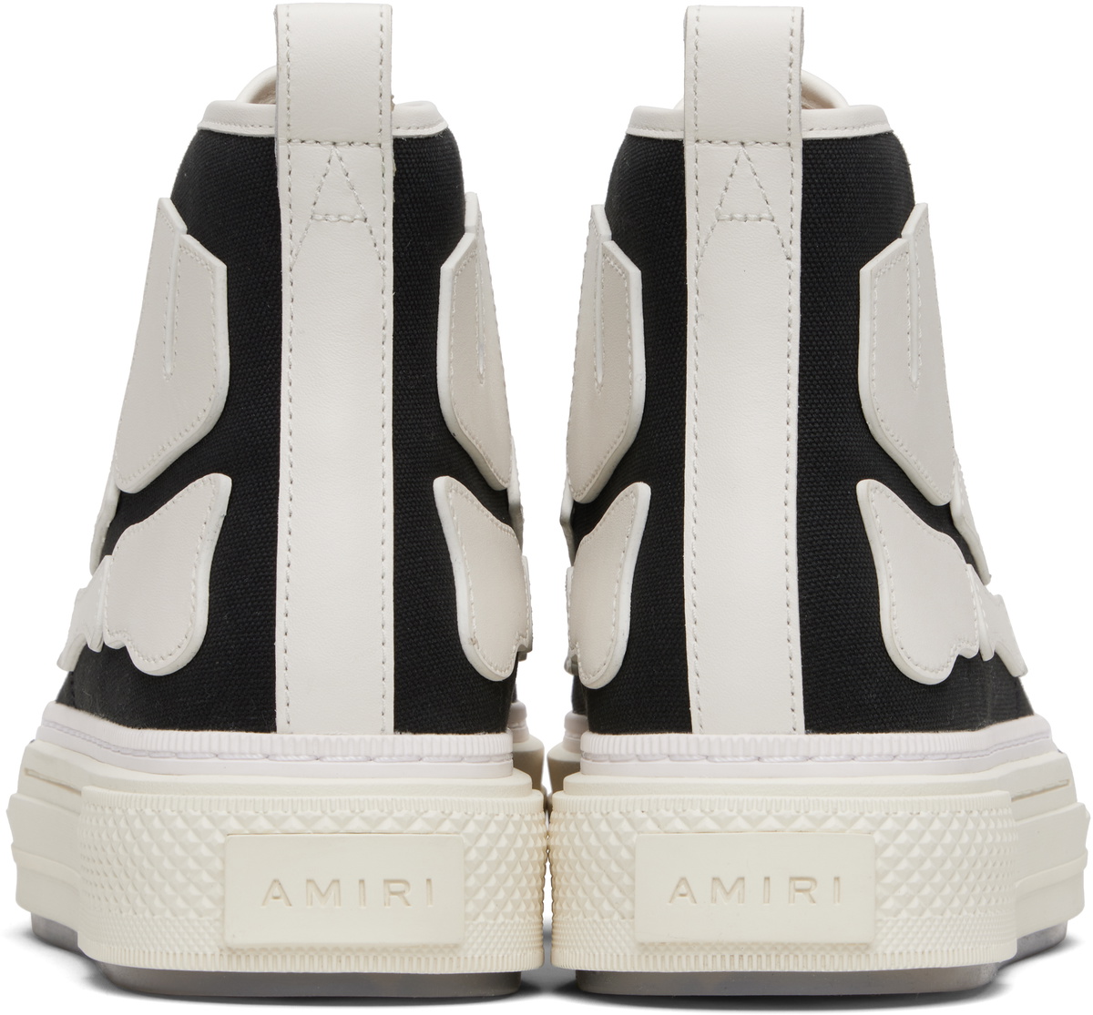AMIRI Black & White Skel Court Hi Sneakers