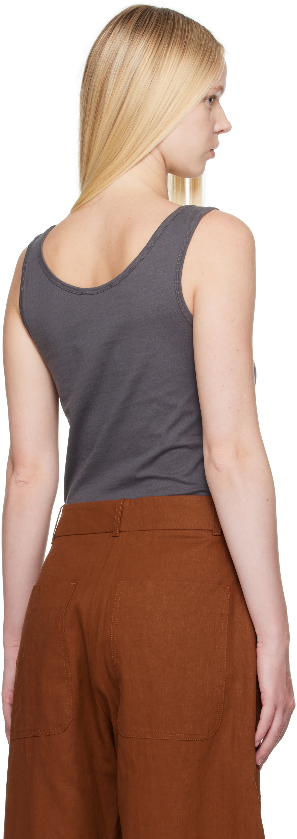 Studio Nicholson Gray Rist Jersey Tank Top