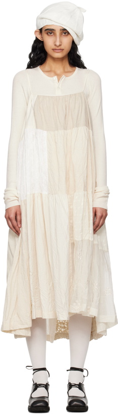 Photo: Tao Comme Des Garçons Off-White Patchwork Midi Dress