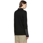 1017 ALYX 9SM Black Knit Zip-Up Long Sleeve Polo