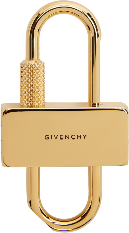 Photo: Givenchy Gold U Padlock Keychain