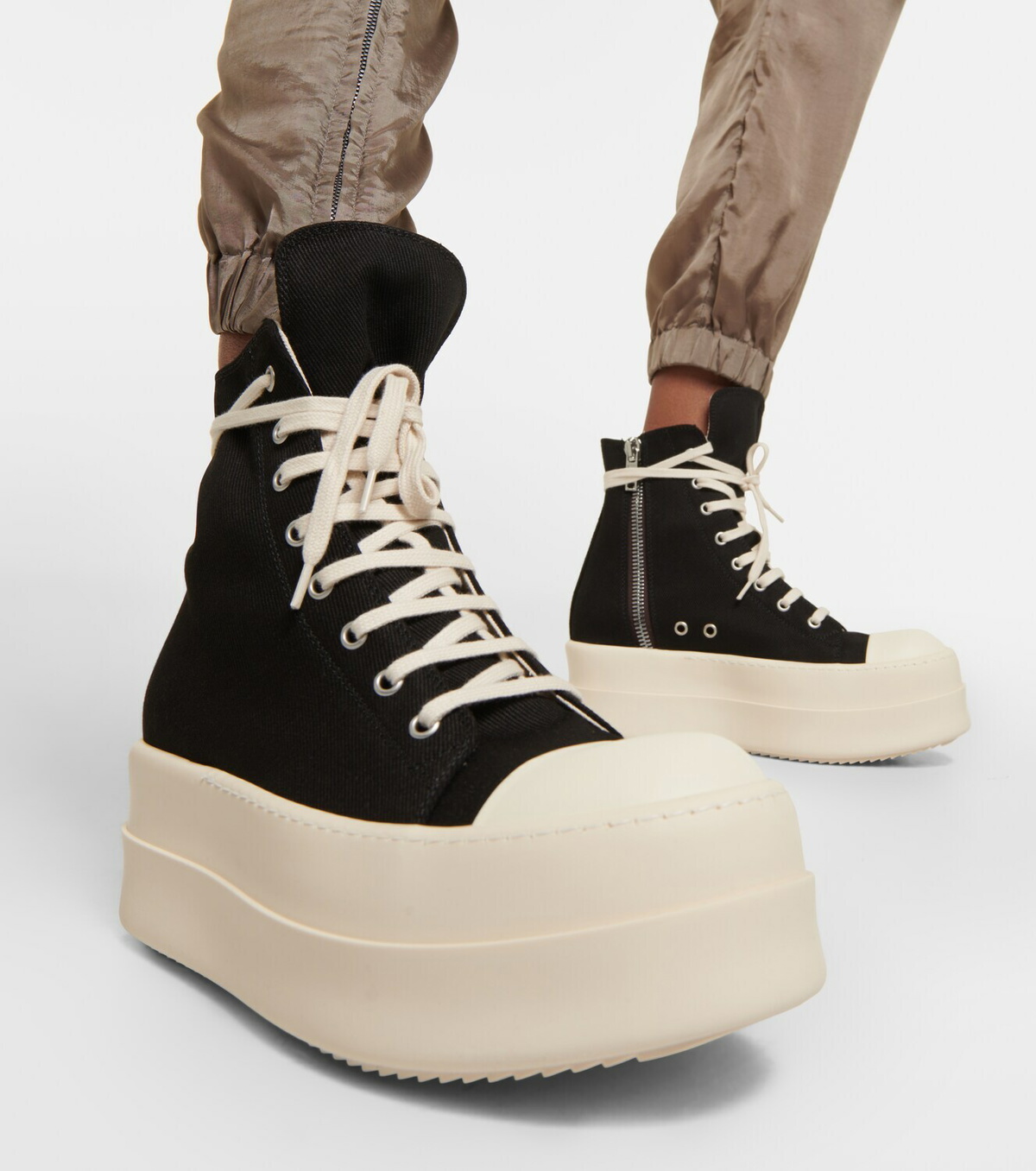 Rick Owens DRKSHDW denim high-top platform sneakers Rick Owens