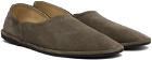 The Row Taupe Canal Slip On Loafers