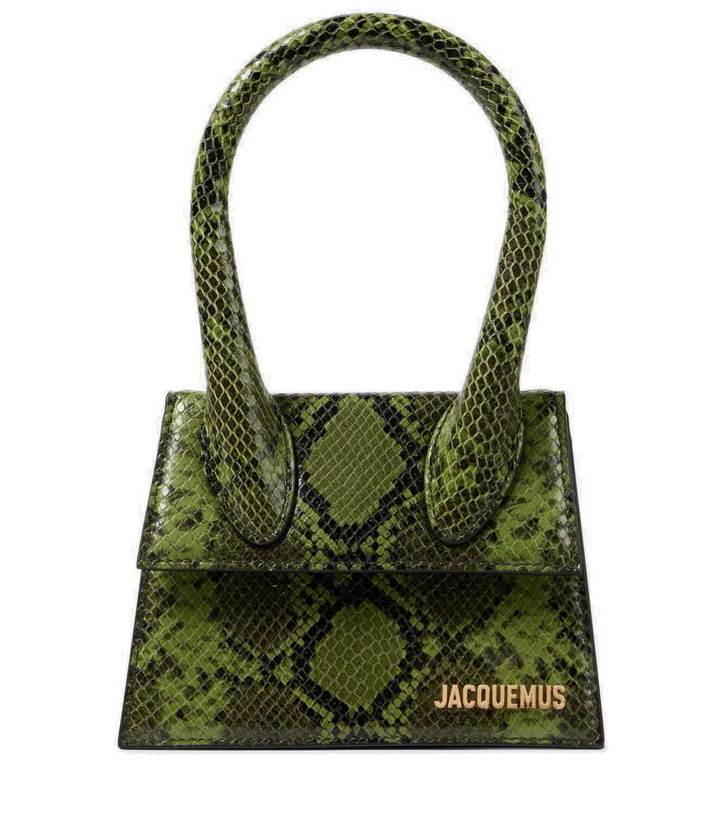 Photo: Jacquemus Le Chiquito Moyen snake-effect leather tote bag