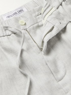 FRESCOBOL CARIOCA - Felipe Linen and Cotton-Blend Drawstring Shorts - Gray