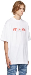 VETEMENTS White Jersey Canada Logo T-Shirt