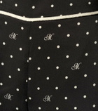Monse High-rise polka-dot stretch wool pants