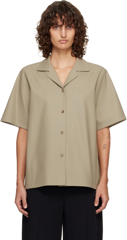 Photo: LE17SEPTEMBRE Beige Twill Short Sleeve Shirt