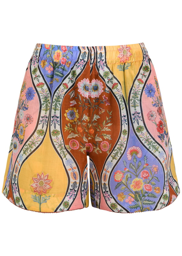 Photo: Borgo DE Nor Bizzy Floral-printed Semi-sheer Woven Shorts Multicoloured