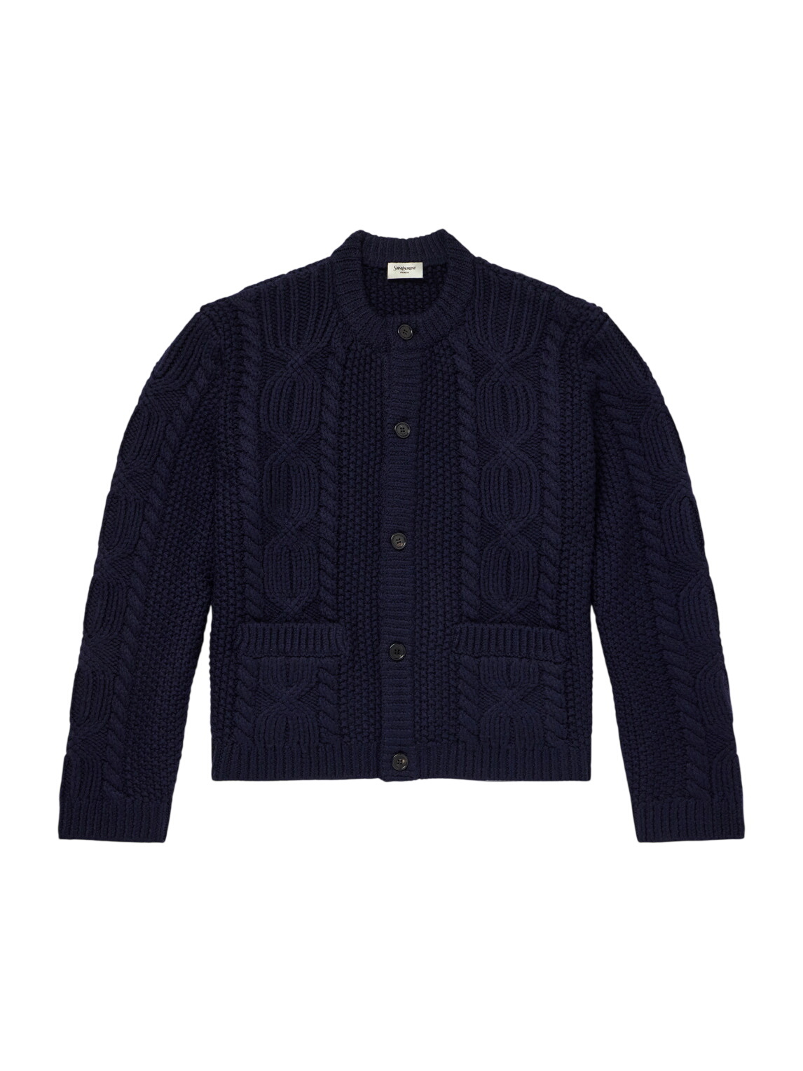 Saint Laurent Blue Jacquard Robot Sweater Saint Laurent