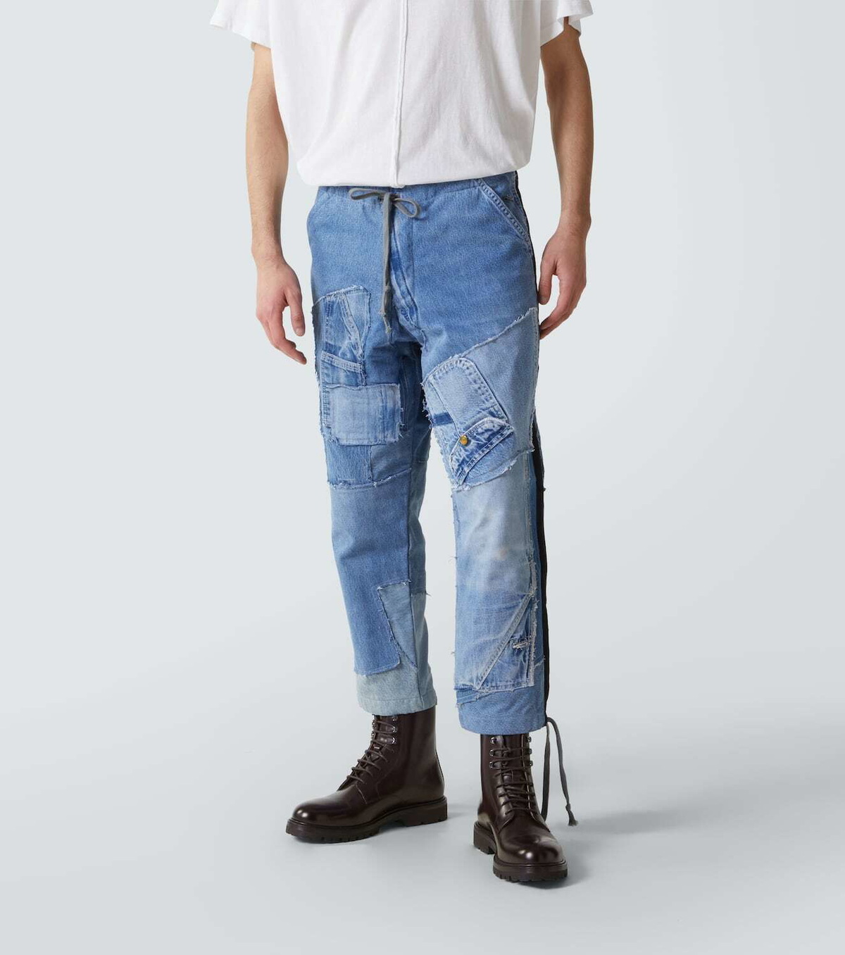 Greg Lauren Patchwork straight jeans