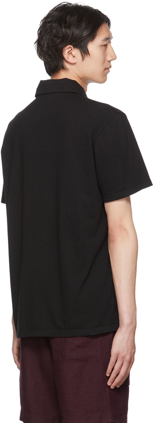 Vince Black Garment Dye Polo