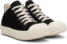 Rick Owens DRKSHDW Black Concordians Low Sneaks Sneakers