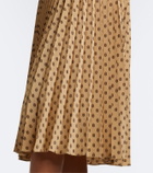 Gucci Interlocking G plissé silk midi dress