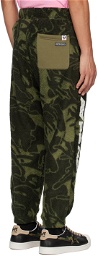 AAPE by A Bathing Ape Green Camouflage Lounge Pants