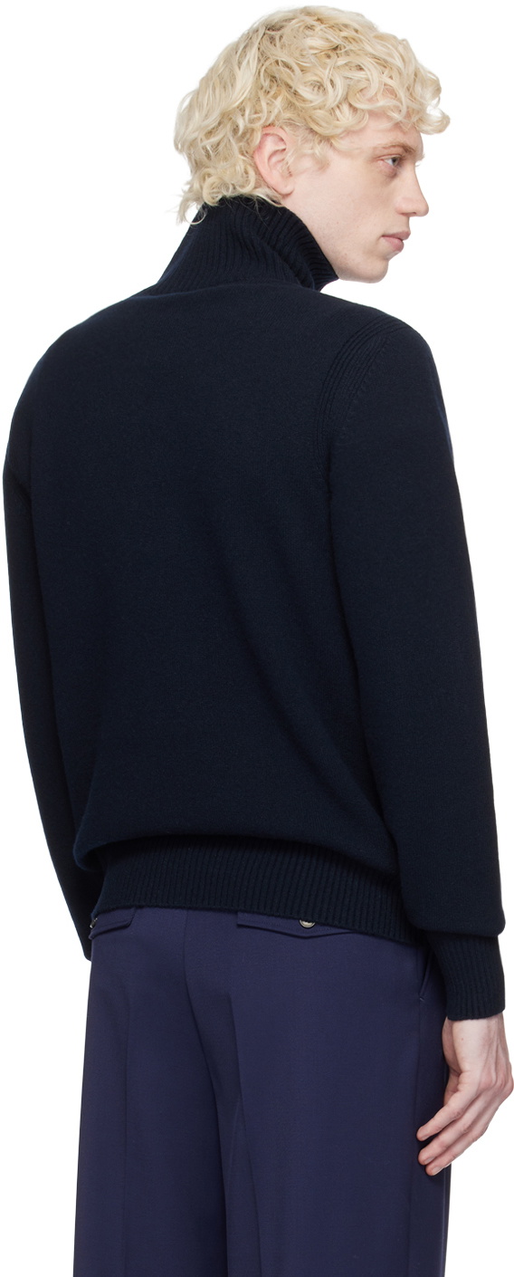 TOM FORD Navy Half-Zip Sweater TOM FORD