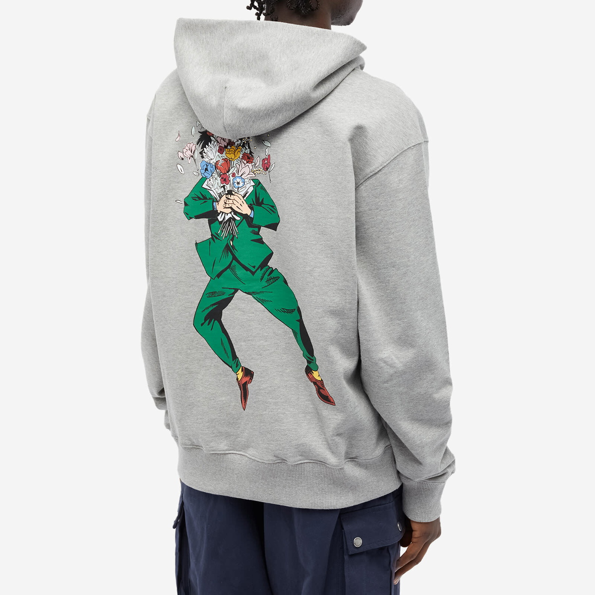 Kenzo Paris Men's Kenzo With Love Popover Hoodie in Pearl Grey Kenzo