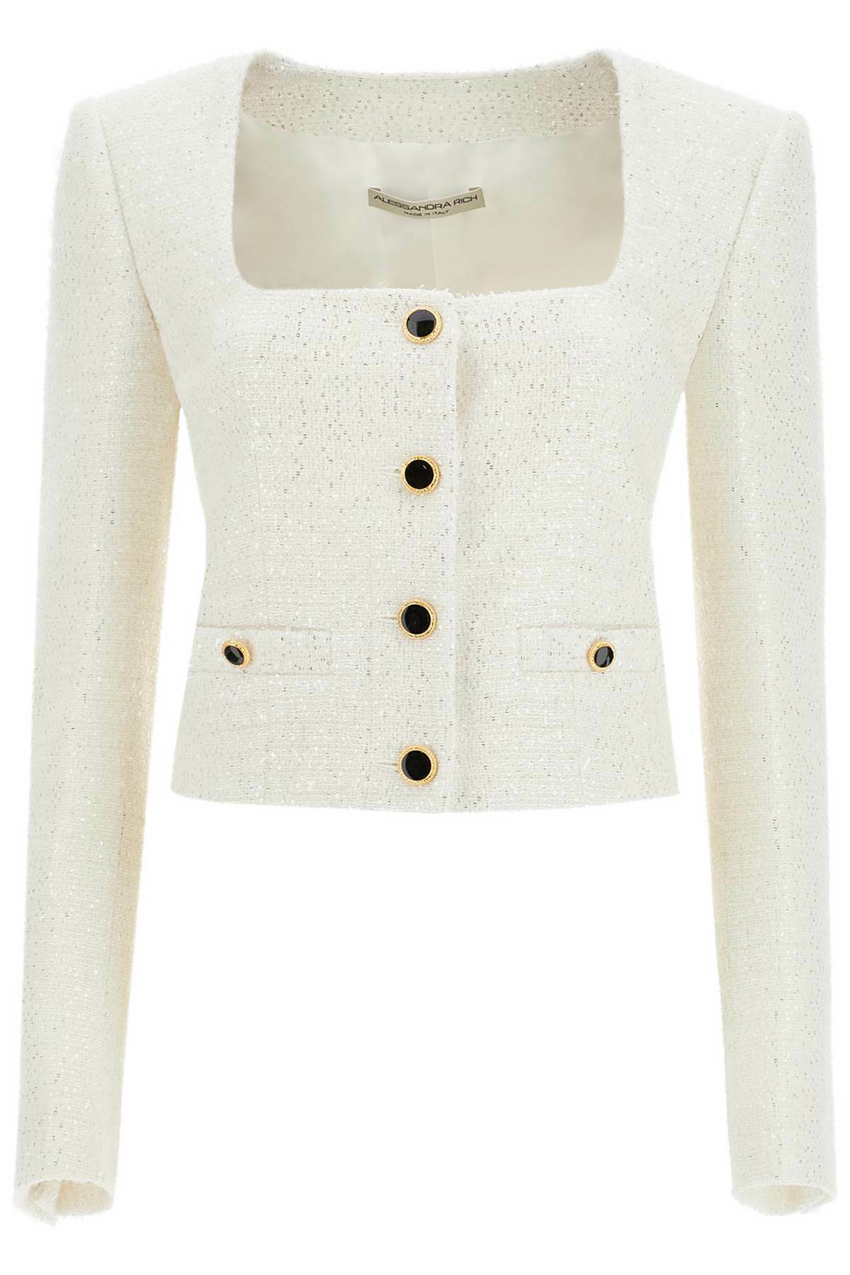 ジャケット ALESSANDRA RICH Embroidered tweed oversize blazer Alessandra Rich Embroidered tweed oversize blazer | The