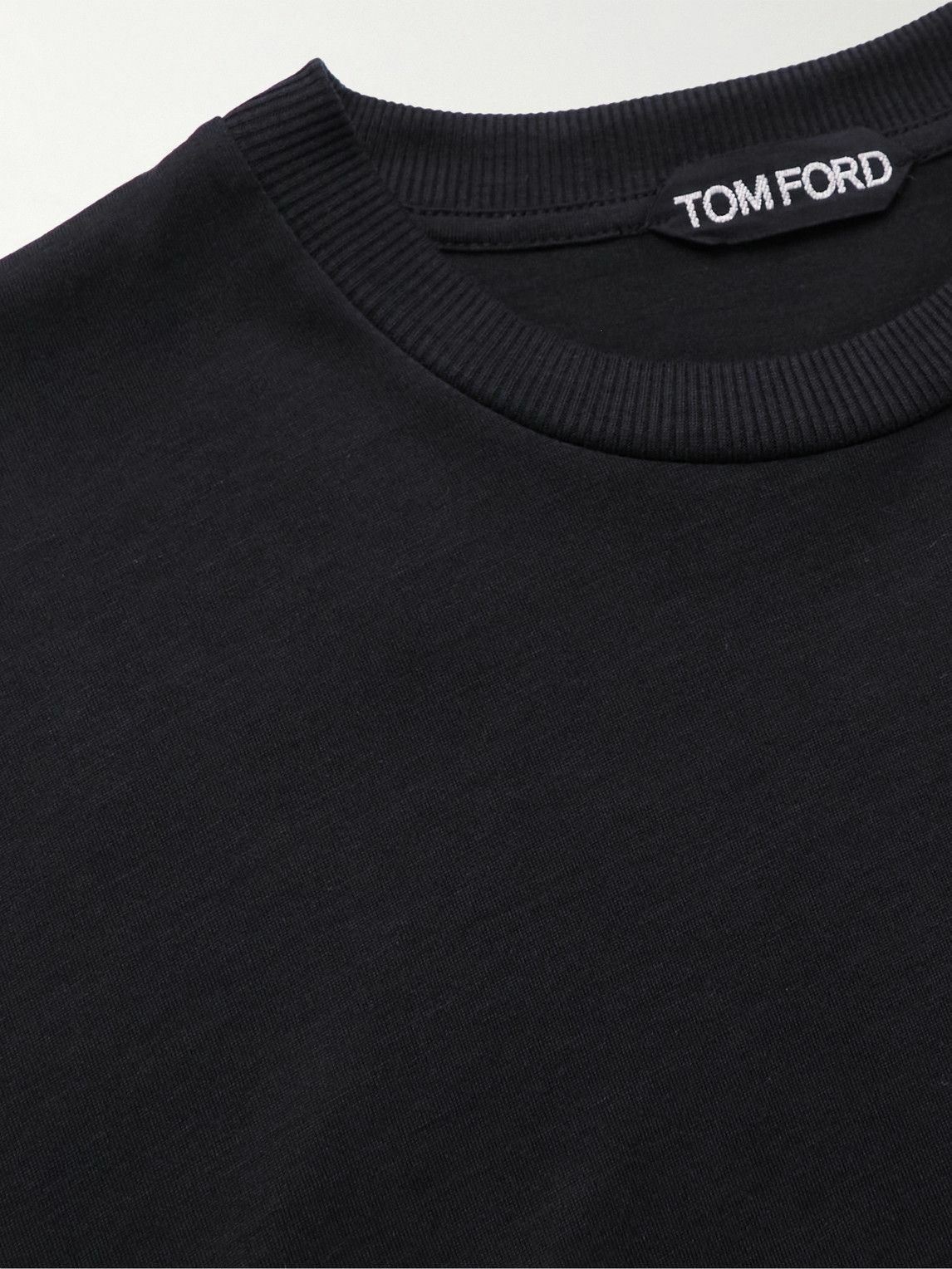 Tシャツ・カットソー TOM FORD Silk t-shirt Black Tom Ford - Silk T-shirt black - The Corner